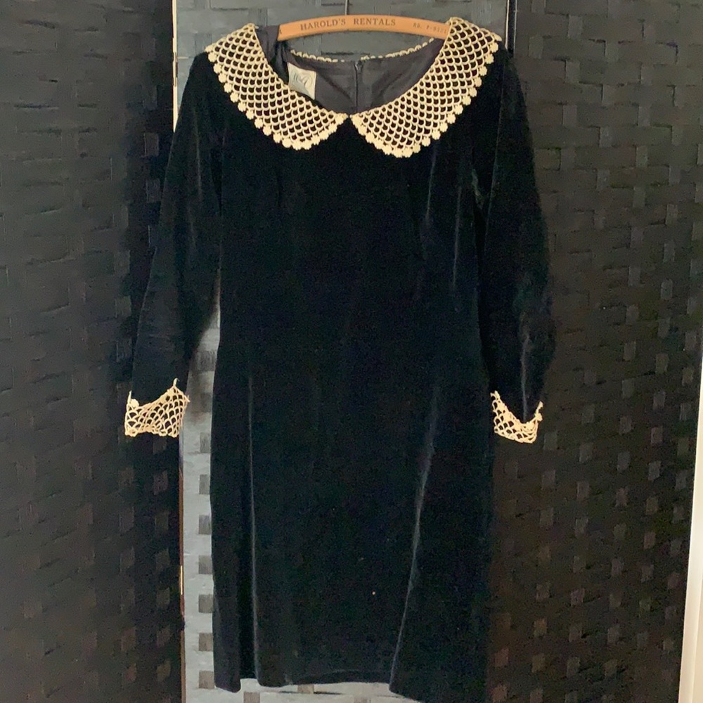 BOGO Vintage 50’s Black Velvet-feel Dress